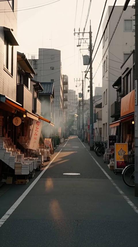 早稲田の学生街（朝）