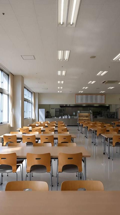 大学の学食（昼）