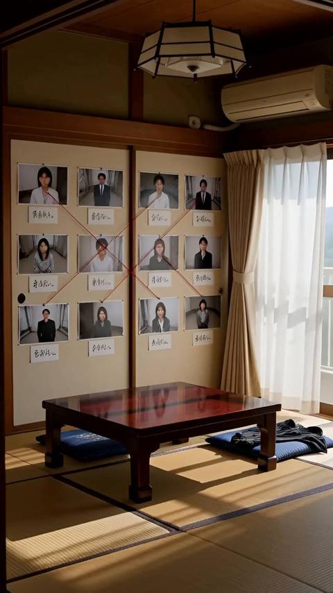 湊の部屋（古いアパートの 6 畳間）